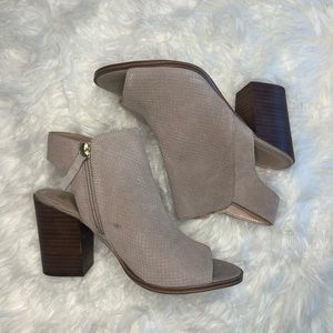 *BNWOT* Aldo mushroom suede peep-toe ankle boot